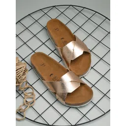 El Paso Textured Open Toe Flats-picture-36
