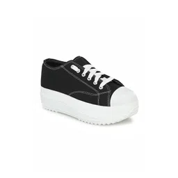 El Paso Women Black Solid Textile Sneakers-picture-16