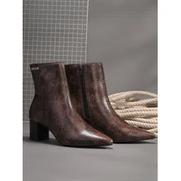 El Paso Women Brown Faux Leather Casual Chelsea Boots Boots For Women-picture-30