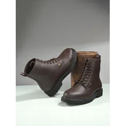 El Paso Women Brown Faux Leather Casual Lace Up Boots Boots For Women-picture-26