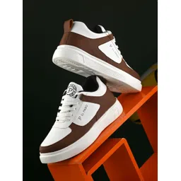 EL PASO Women Brown Faux Leather Casual Lace Up Sneakers Sneakers For Women-picture-19