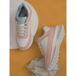 El Paso Women Pink Colourblocked Sneakers-picture-23