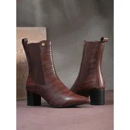 El Paso Women Textured Chelsea Boots-picture-28