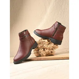 El Paso Women Textured Chelsea Boots-picture-26