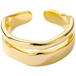 el regalo 1PC Stainless Steel, Anti Tarnish Adjustable Finger Rings- Irresistibly Classy Designs Waterproof Rings for Girls & Women-picture-38