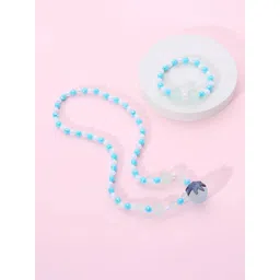 EL REGALO Girls Blue Beaded Necklace Bracelet Jewellery Set-picture-13