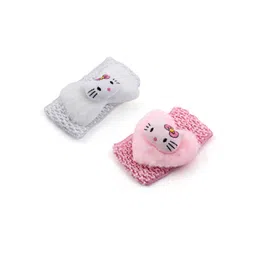 EL REGALO Girls Pink & White Set of 2 Lace Hairband-picture-35