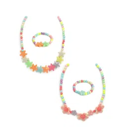 EL REGALO Girls Set Of 2 Orange & Red Beaded Jewellery Set-picture-36