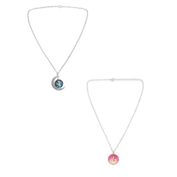 EL REGALO Girls Set of 2 Pink & Blue Necklace-picture-27