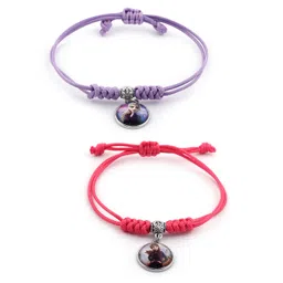 EL REGALO Girls Set Of 2 Red & Purple Frozen Princess Charm Bracelet-picture-11