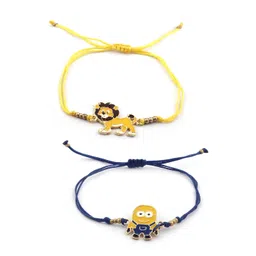 EL REGALO Girls Set of 2 Yellow & Blue Charm Bracelets-picture-31