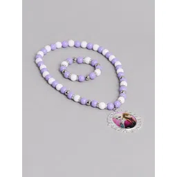 EL REGALO Girls Silver-Plated Beaded Frozen Princess Jewellery Set-picture-12