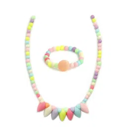 EL REGALO Girls Yellow & Purple Beaded Jewellery Set-picture-30