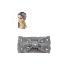 EL REGALO Grey Pearl Knitted Headband-picture-28