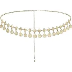 el regalo Gypsy Coins Belly Chain/Belt/Kamarband- Hippie Boho Belt Belly Dance Waist Chain- Body Jewelry for Women & Girls-picture-36