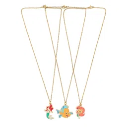 EL REGALO Kids Girls Set of 3 Gold-Toned Handcrafted Necklace-picture-28