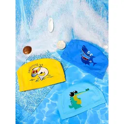 EL REGALO Kids Pack Of 3 Printed Swimming Cap-picture-28