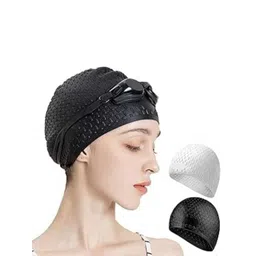 EL REGALO Pack Of 2 Textured Swim Caps-picture-20