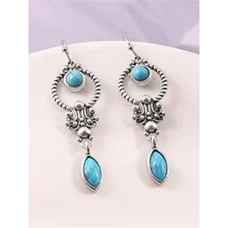 EL REGALO Stone Studded Contemporary Drop Earrings-picture-28