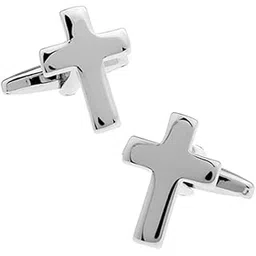 elbme 1 Pairs High Polished Brass Cross Christian Cufflinks Mens Shirt Cuff Link Jewelry & Watches | Mens Jewelry | Cufflinks-picture-41