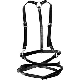 elbme ELBME® Women Gothic Leather Harness Bands Waist Straps Garter Belt Body Strappy-picture-14