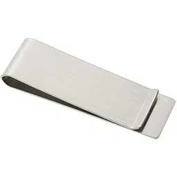 ELBME Metal Stainless Steel Money Cash Clip Folder Collar Clip Card Pocket Holder-image-0