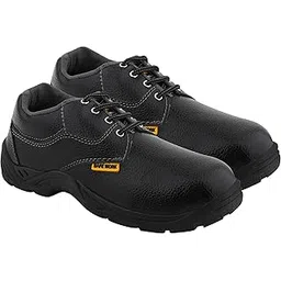 elecant Lace-up Steel Toe, PVC Sole and Rexine Upper Safety Shoes for Factory and Industrial Work|Safety Shoes for Men-picture-47