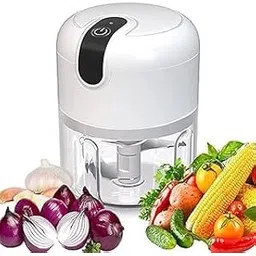 Electric 37W Mini Food Chopper Wireless Garlic Ginger Onion Vegetable Meat Nut Steel Blades Portable Garlic Crusher Cordless Garlic Mincer Blender Waterproof Rec argeable Food Processor [250ML]-image-12