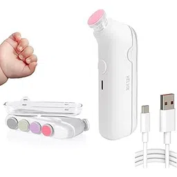 Electric Baby Nail Trimmer | Safe & Painless Nail Clipper for Newborns, Infants & Toddlers | 5 Grinding Heads | USB Rechargeable | Low Noise | BPA-Free-picture-16