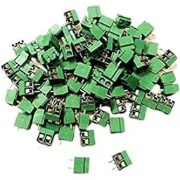ELECTRO Terminal Block Wire PCB Mount 5mm Pitch 2 Pin Screw Terminal Block PBT YX-126 Pith 5mm AC 300V, 10A 14-22 AWG PACK OF 20-picture-19