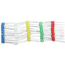 Electronic Spices all Bright colour to colour LED 5mm (Light Emitting Diode) White,Green,Red,Yellow,Blue 4pcs each Pack of 20 (20)-picture-17