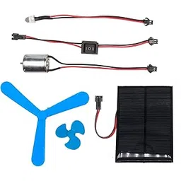 Electronic Spices Combo of 99 x 69 Mini solar panel with Dynamo DC motor, 150mm and 40mm propeller, DPDT rocker switch and 10mm LED light-picture-24