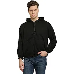 Elegance Fleece Mens Zipper Oversized Fit Pocket Hoodie || Small to 10xl || (11 Colours)-picture-10