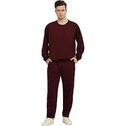 Elegance Men's Fleece Long Sleeve Round Neck Sweatshirt & Lower Winter Nightwear Pajama and Upper Set Tracksuit || 3XL - 10XL ||-picture-30