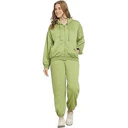 Elegance Women Winter Zipper Hoodie with Lower Set Soft Fluffy Fleece Pajamas and Hoodie with Pockets || 3XL - 10XL || 11 Colours ||-picture-54