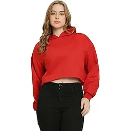 Elegance Women’s Trendy Crop Hoodies, Fleece Material Full Sleeves, Hooded Neck Womens Sweatshirt || Regular&Plus Sizes || SMALL-10XL || (11 Colours)-picture-42