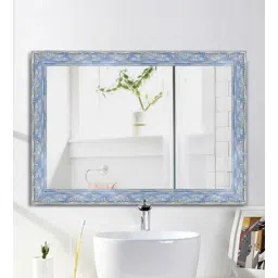 elegant arts and frames Blue Synthetic Wood Fine Wall Mirror-picture-17