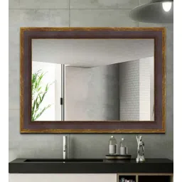 elegant arts and frames Brown Synthetic Wood Knack Wall Mirror-picture-36