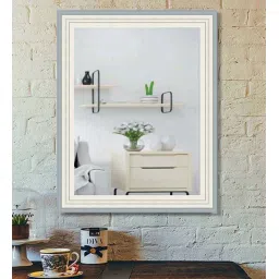 Off White Synthetic Wood Elegant Arts and Frames image 1