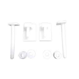 Elegant Casa 34x25mm PVC White Hinges Clamp Spare Part Accessories Set for Western Toilet Seat Cover-picture-27