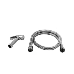 Elegant Casa ABS Health Faucet with Wall Hook &a; 1m Stainless Steel Braided Rubber Hose Pipe, Crown 1851-picture-21