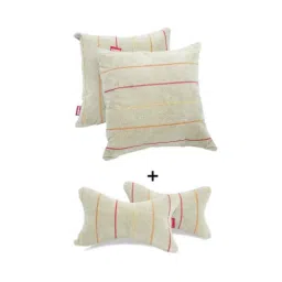 Elegant Comfy 28x28x10cm Beige Liner Neck Rest Car Pillow, CU06 (Pack of 4)-picture-18