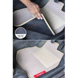 Elegant Cord Beige Carpet Car Mat Compatible With Skoda Slavia image 3