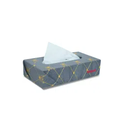Elegant Grey and Yellow Fabric Tissue Box Bee Design CU07-picture-16