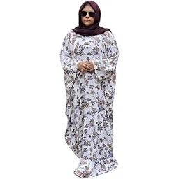 Elegant White Kaftan Abaya for Women – Pleated Neck, Modest Free Size Islamic Dress | Simple & Stylish Outfit for All Occasions-picture-40