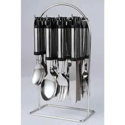 Elegante 24 Pcs Glory Stainless Steel &a; Plastic Cutlery Set, SL-117 (Pack of 5)-picture-48