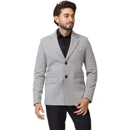 eleveight Men Checkered Single Breasted Casual Blazer-picture-21