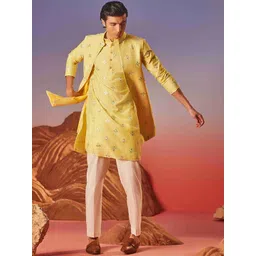 Eleven Brothers Men Embroidered Chanderi Silk Kurta image 2