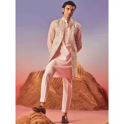 Eleven Brothers Men Geometric Chanderi Silk Anarkali Kurta-picture-12