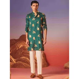 Eleven Brothers Men Geometric Yoke Design Kurta-picture-19